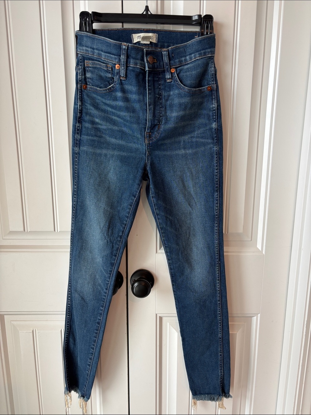Madewell Skinny Jeans in Dark Blue Washed Denim